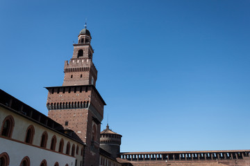 Main tower of Sforza Castle (Castello Sforzesco)