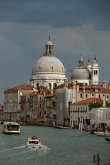 Fototapeta premium Venice - the view on Canal Grande and Salute before the storm