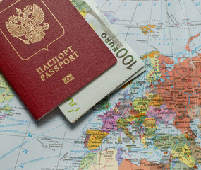 Заграничный паспорт гражданина России на карте мира
