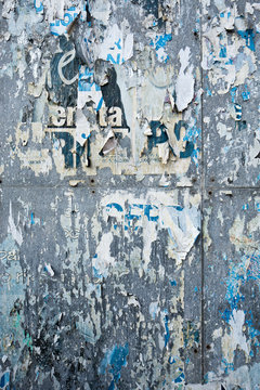 chipped place for posters as background © habrda