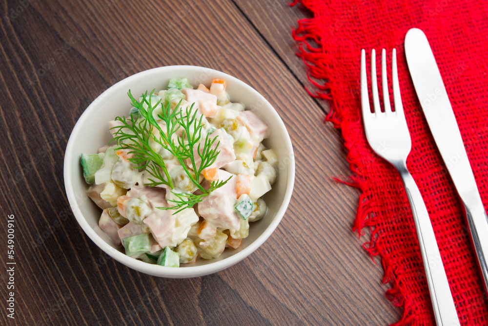 Wall mural Russian traditional salad