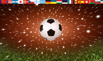 soccer ball with the stars