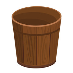 wooden barrel isolated illustration