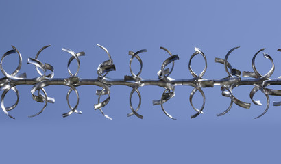 Curved anti climb fence