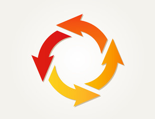 gradient circle arrows