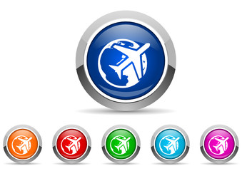 travel vector icon set