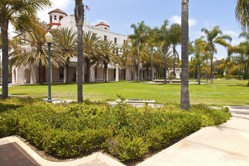 Balboa park state building and garden.