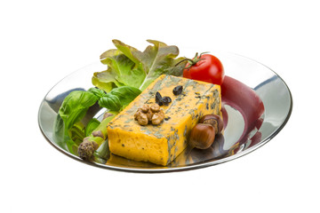 Gold cheese with mould