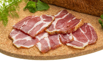 Bacon with vegetables