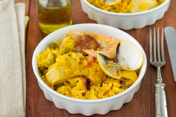 rice with meat and seafood
