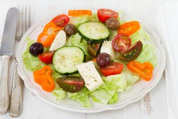salad with cheese mozzarella
