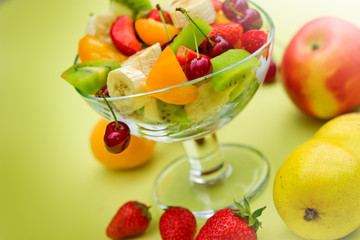 Fruit salad with fresh fruit
