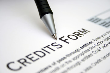 Fototapeta premium Credit form