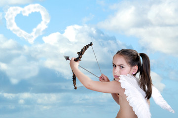 adorable girls dressed as cupid