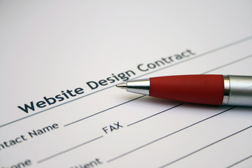 Fototapeta premium Website design contract