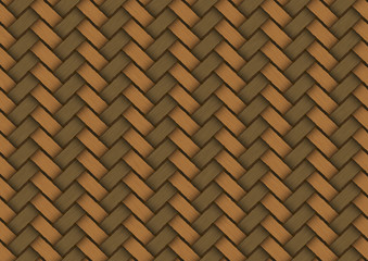 Background of wicker which is woven fiber