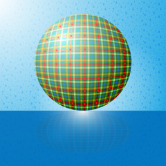 ball with the texture of fabric and a reflection on the surface
