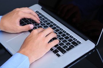 Businessman with notebook close-up