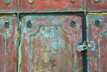 Vintage worn out antique entrance