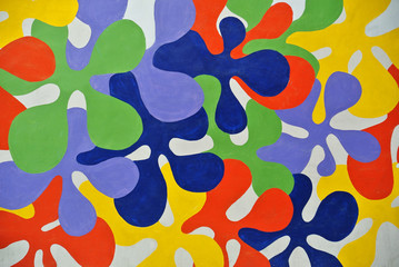 Abstract colorful flower shapes