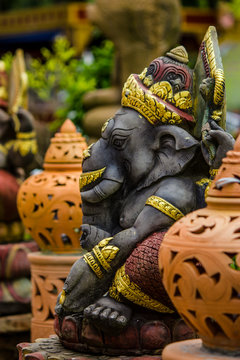 Hindu ganesha God at temple in thailand