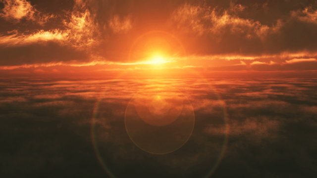 sunset air plane fly