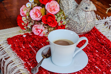 White cup of coffee