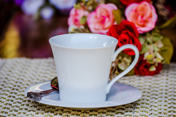 White cup of coffee