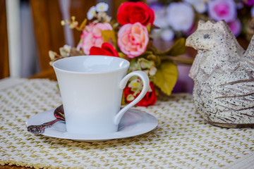 White cup of coffee