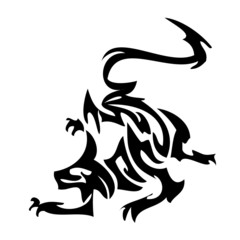 Katze Abstrakt Tattoo Vektor