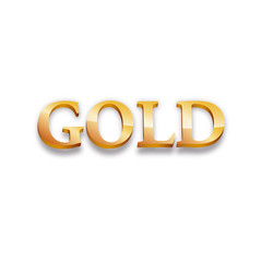 Vector logo golden word