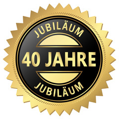 Jubiläum Button - 40 Jahre