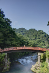 Fototapeta na wymiar Shinkyo Bridge (sacred bridge), Nikko, Japan