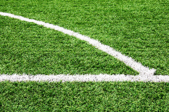 Soccer football field stadium grass line