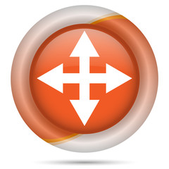 Orange plastic icon