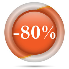 Orange plastic icon