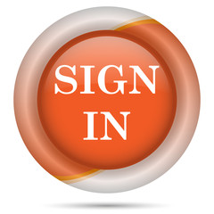 Orange plastic icon