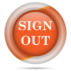 Orange plastic icon