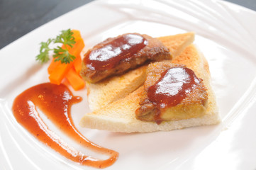 Foie gras bread