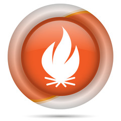 Orange plastic icon