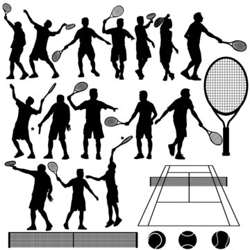 Tennis Silhouette Vector