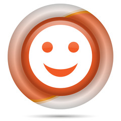 Orange plastic icon