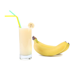 Banana and juice.