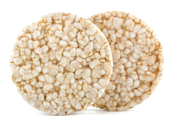 Corn crackers isolated on white background