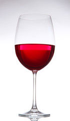 Glass of wine isolated on white
