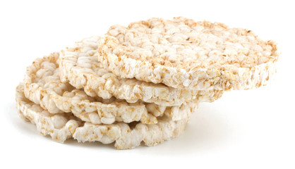 Corn crackers isolated on white background