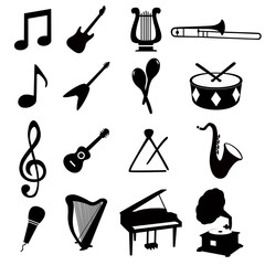 Fototapeta premium Musical icons