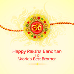 vector illustration of decorated rakhi for Raksha Bandhan