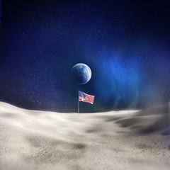 Obraz premium Man On The Moon