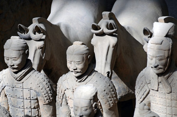 Terracotta Army inside the Qin Shi Huang Mausoleum in Xian,China